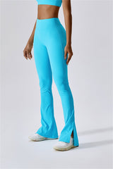 Flare yogalegging met splitzoom