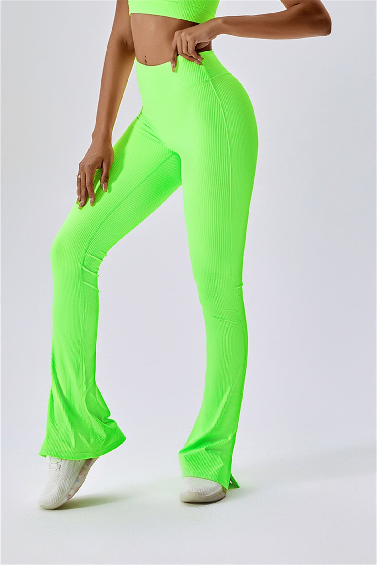 Flare yogalegging met splitzoom