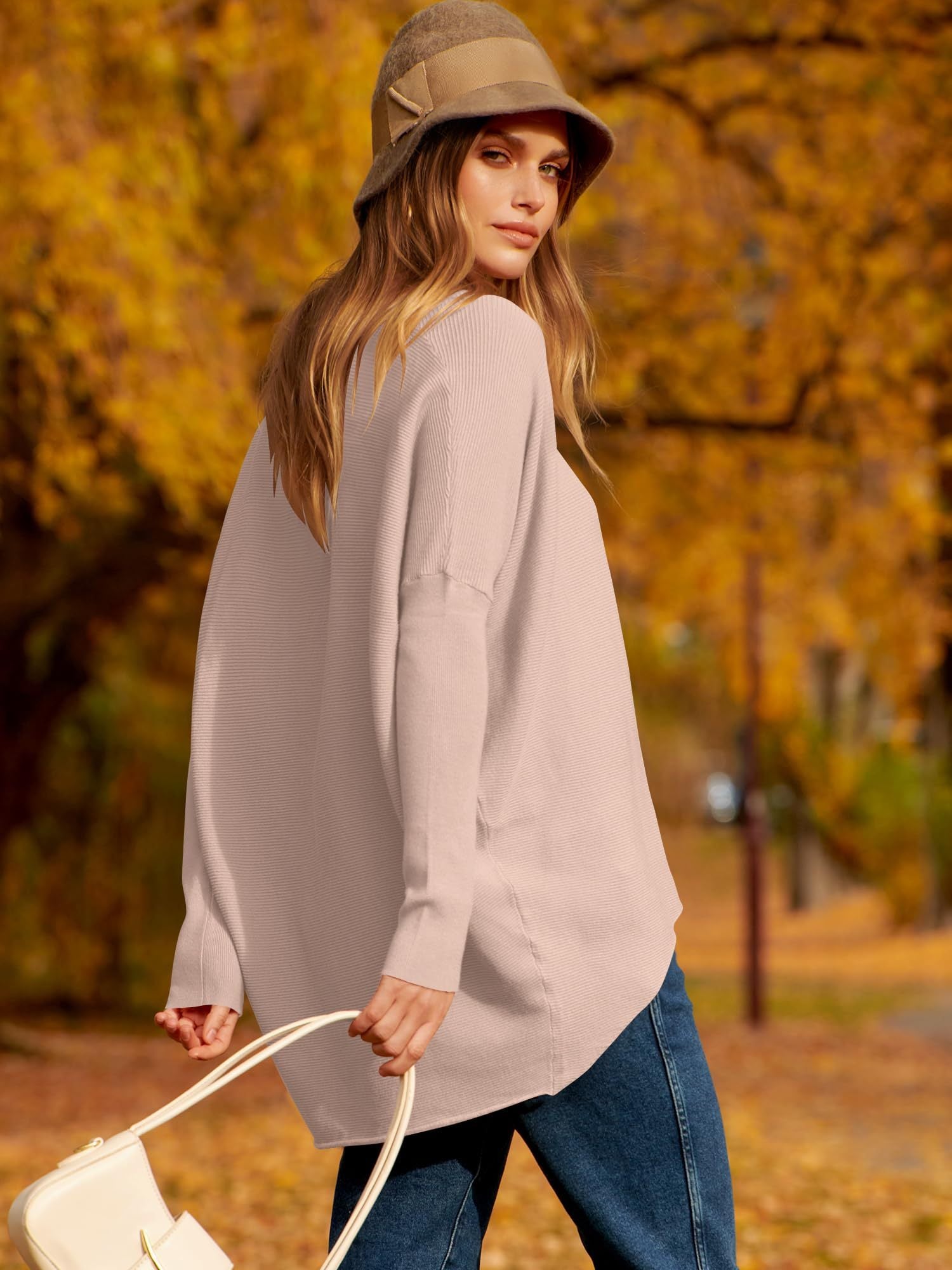 ✨Uitverkoop⭐Dames Oversized Dolman Sleeve Gebreide Trui