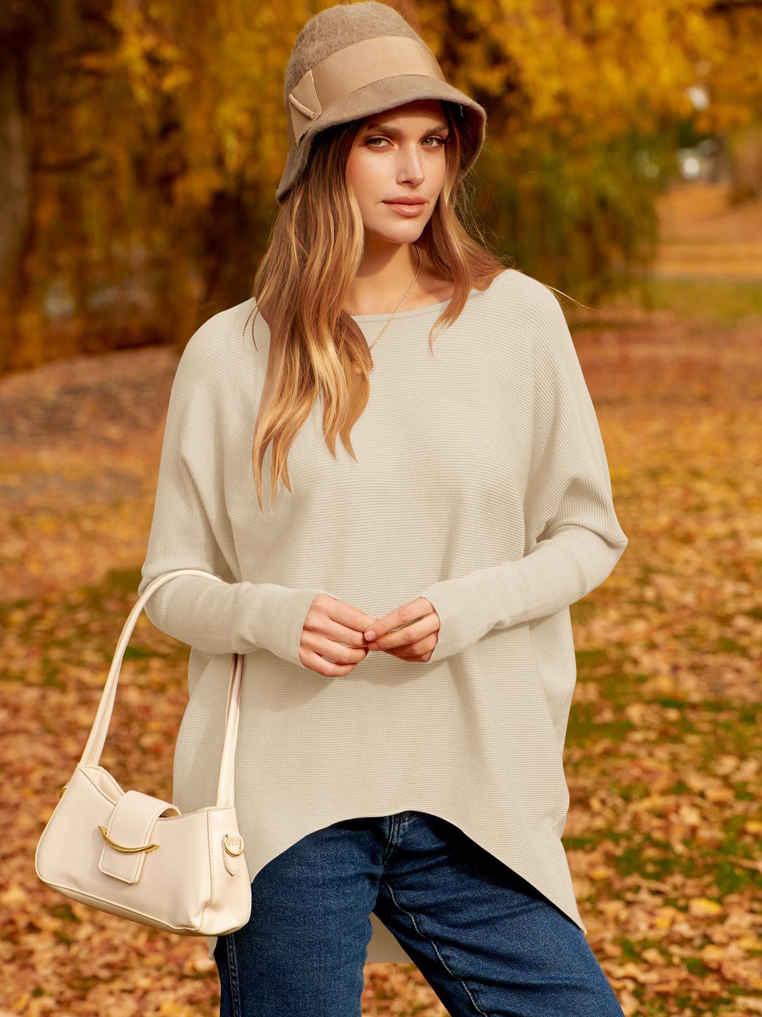 ✨Uitverkoop⭐Dames Oversized Dolman Sleeve Gebreide Trui