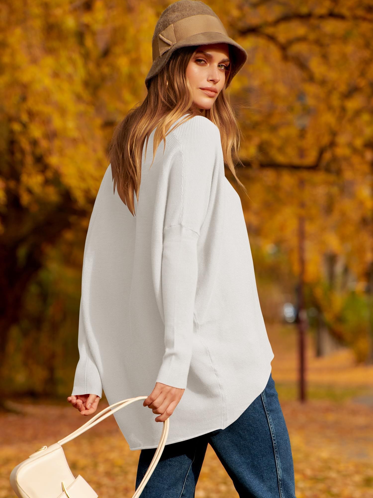 ✨Uitverkoop⭐Dames Oversized Dolman Sleeve Gebreide Trui