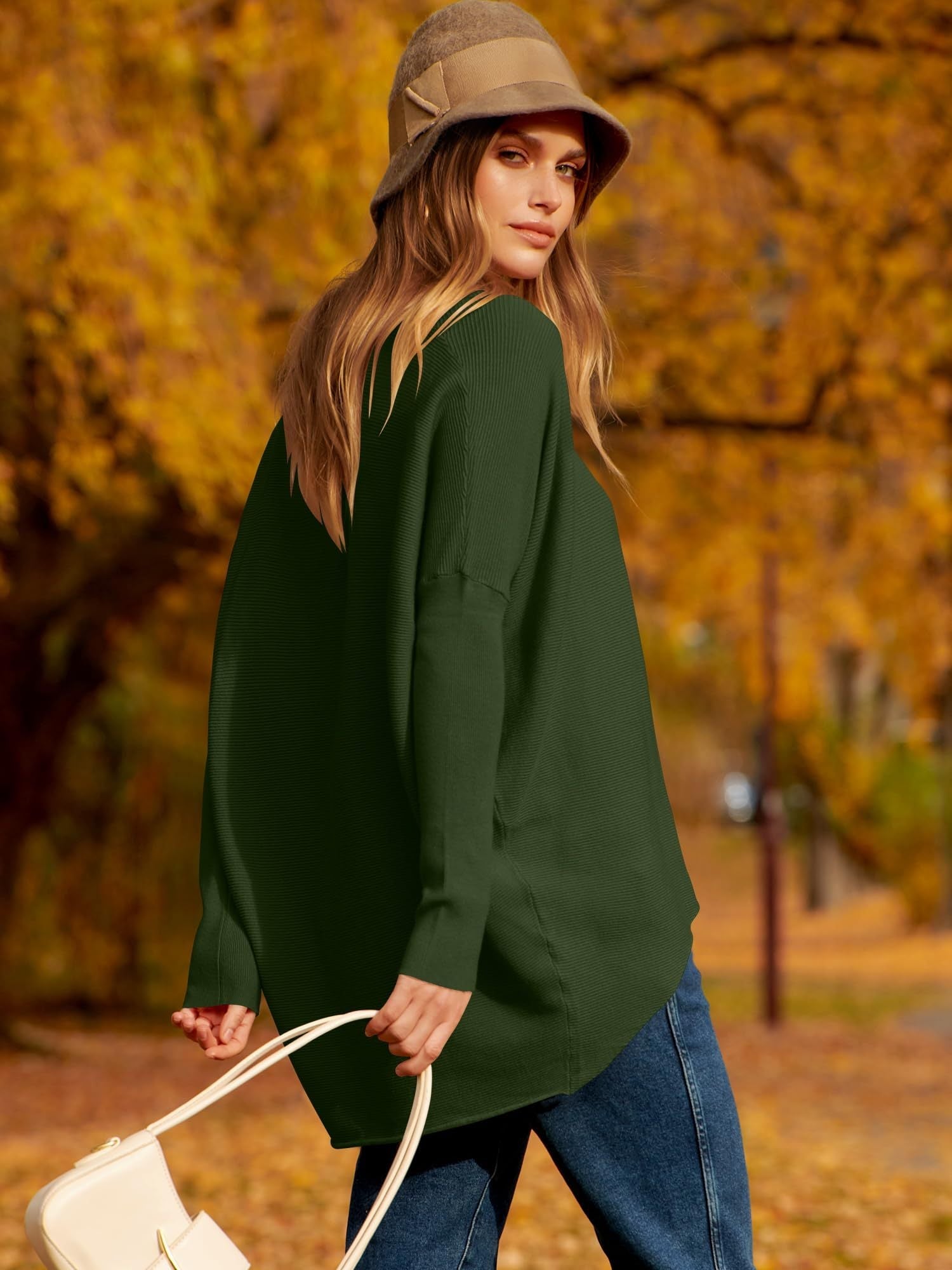 ✨Uitverkoop⭐Dames Oversized Dolman Sleeve Gebreide Trui