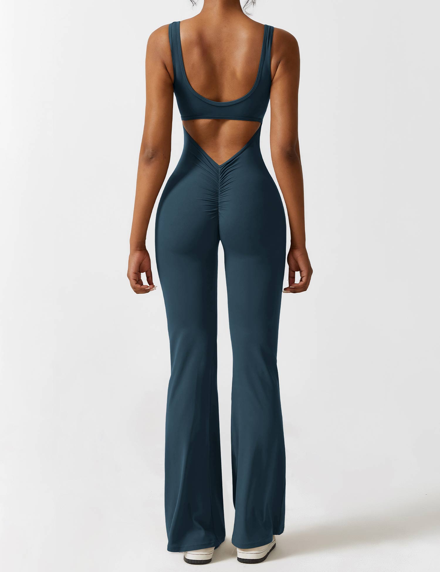 Jacobeli Milano - Yeoreo V-rug Flare Overall Jumpsuit