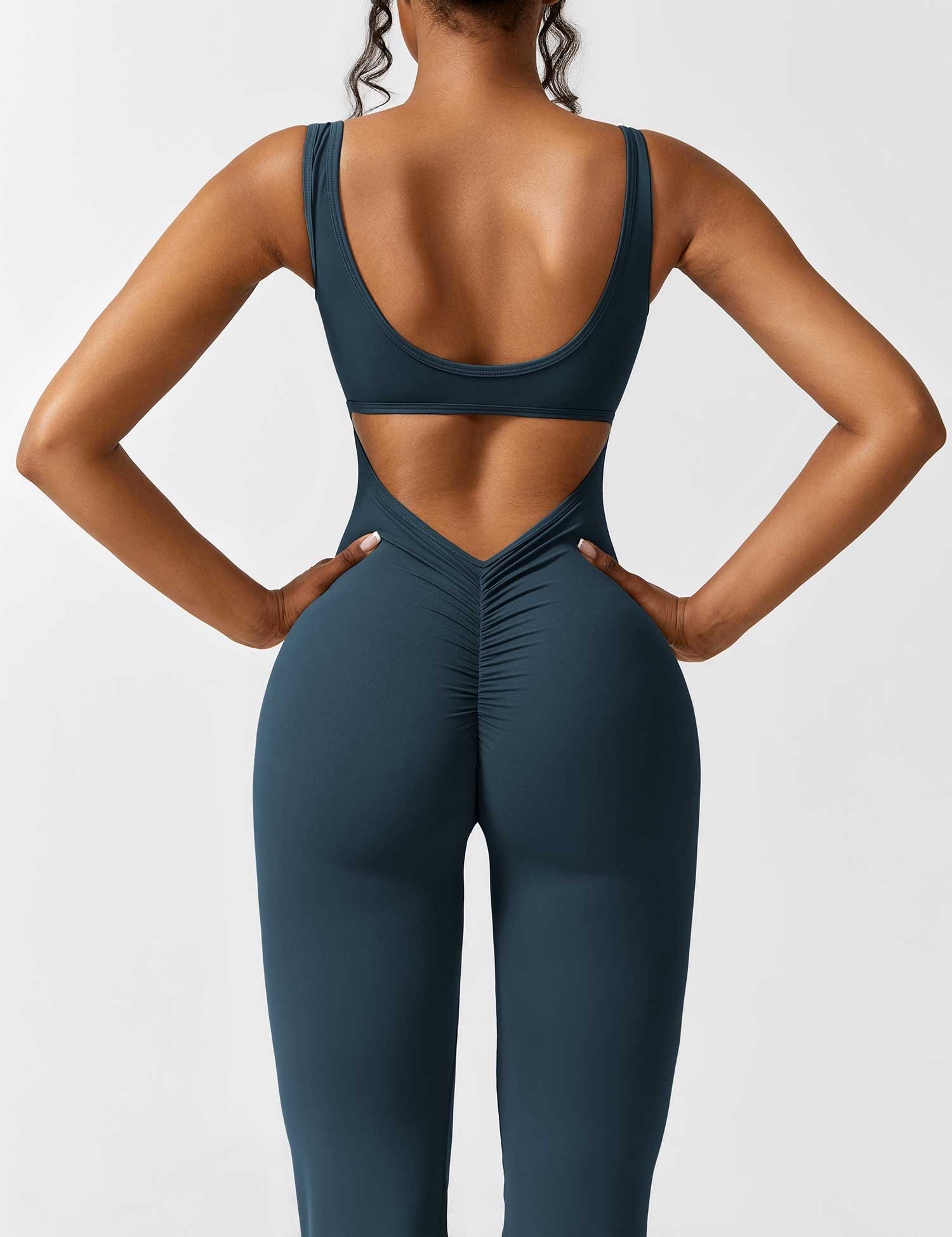 Jacobeli Milano - Yeoreo V-rug Flare Overall Jumpsuit