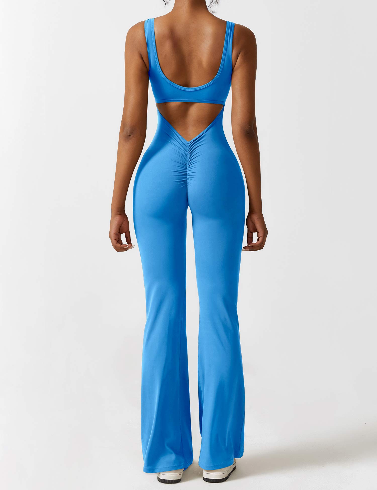 Jacobeli Milano - Yeoreo V-rug Flare Overall Jumpsuit