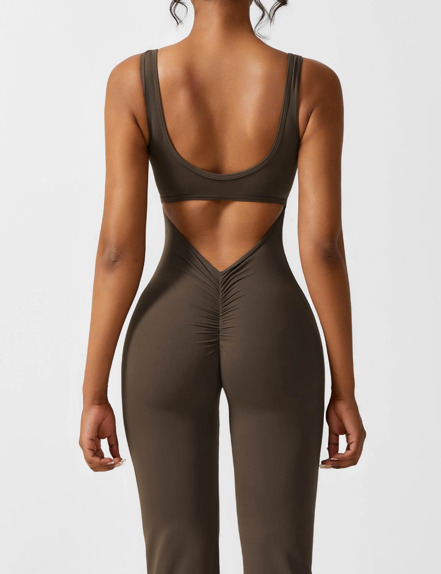 Jacobeli Milano - Yeoreo V-rug Flare Overall Jumpsuit