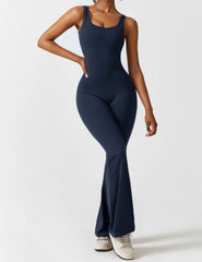 Jacobeli Milano - Yeoreo V-rug Flare Overall Jumpsuit