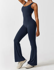 Jacobeli Milano - Yeoreo V-rug Flare Overall Jumpsuit