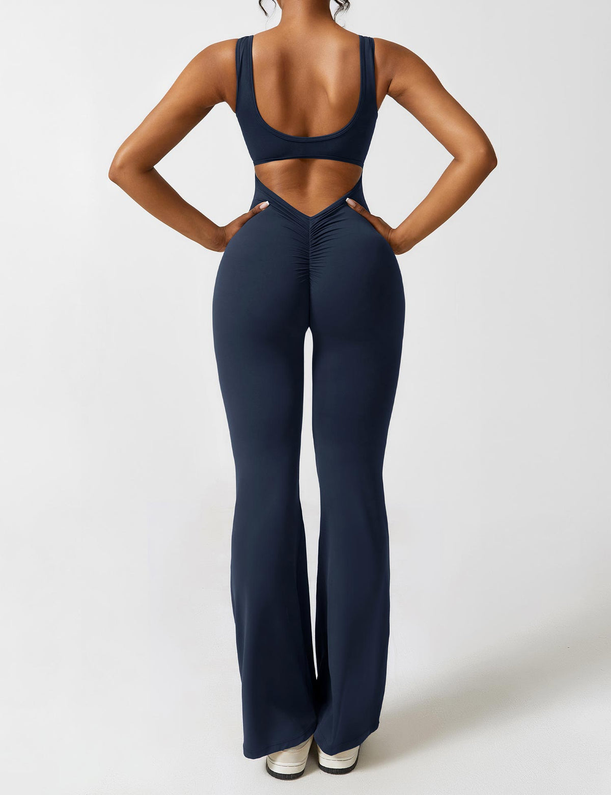 Jacobeli Milano - Yeoreo V-rug Flare Overall Jumpsuit