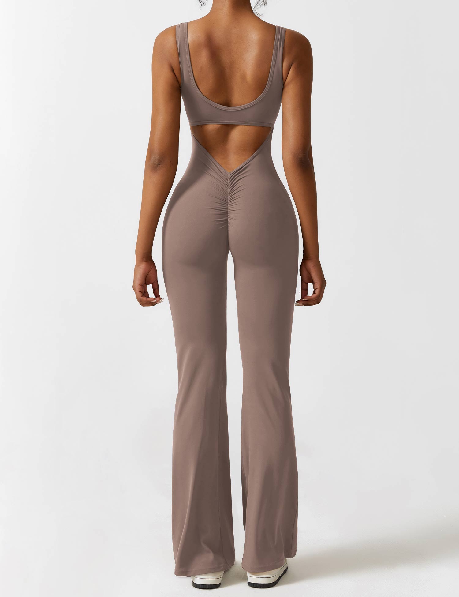 Jacobeli Milano - Yeoreo V-rug Flare Overall Jumpsuit
