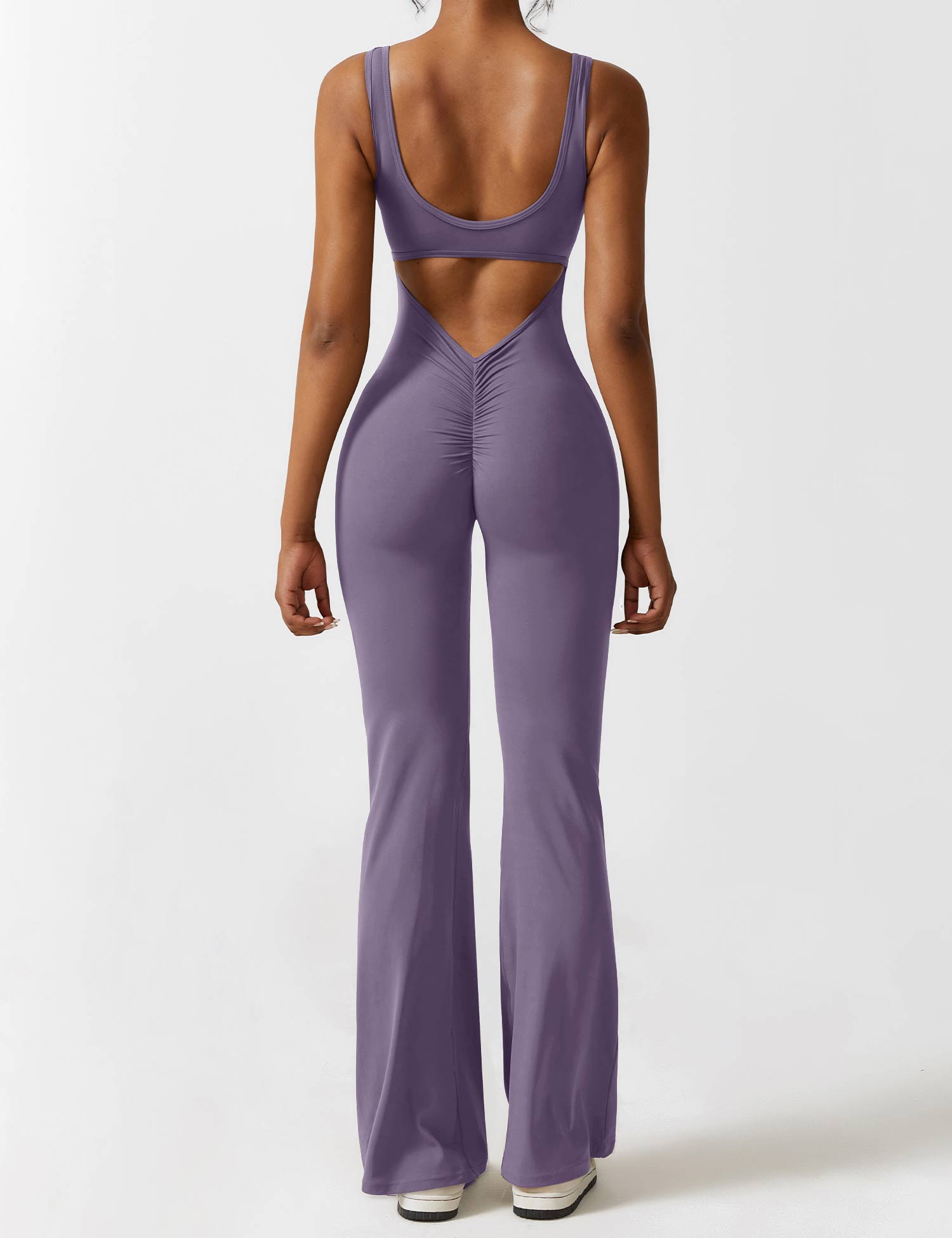 Jacobeli Milano - Yeoreo V-rug Flare Overall Jumpsuit