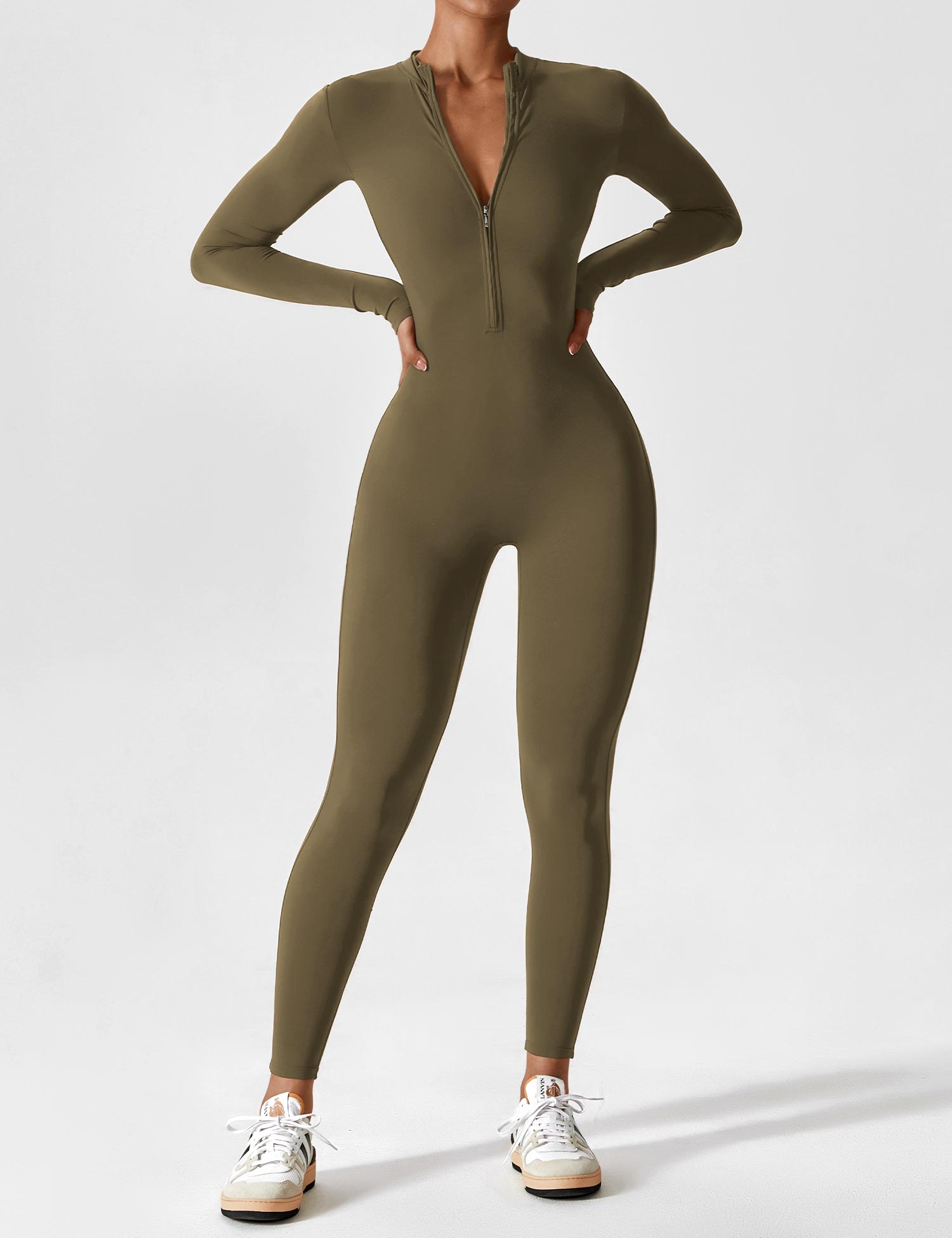 Jacobeli Long Sleeve/ Short Sleeve Zipper Jumpsuit