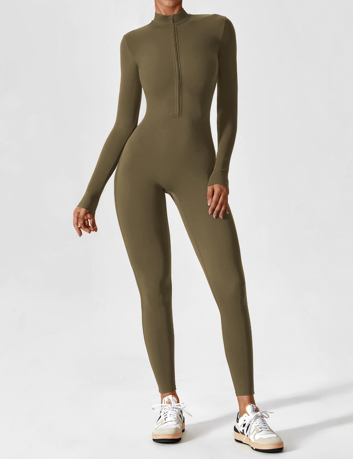 Jacobeli Long Sleeve/ Short Sleeve Zipper Jumpsuit