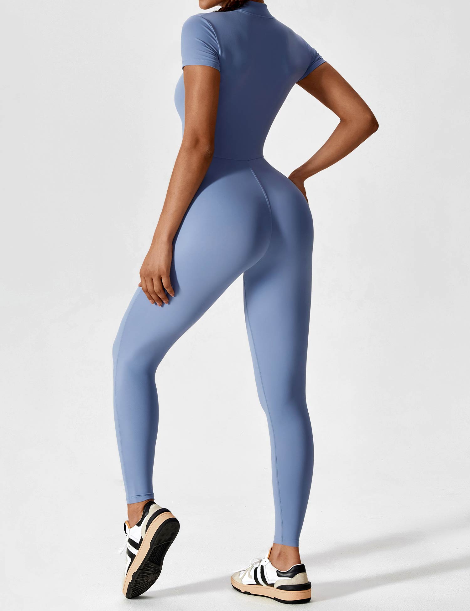 Jacobeli Long Sleeve/ Short Sleeve Zipper Jumpsuit