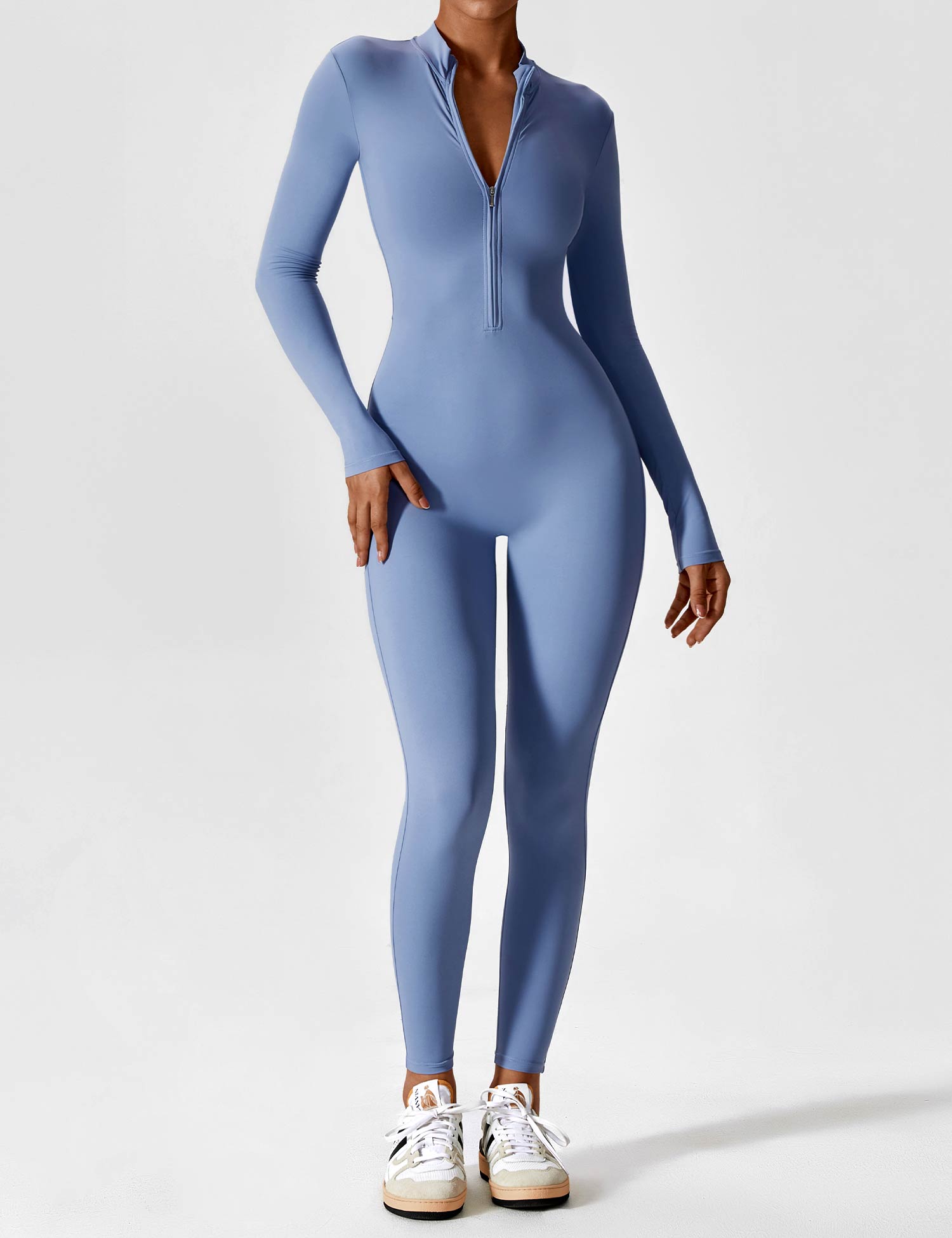 Jacobeli Long Sleeve/ Short Sleeve Zipper Jumpsuit