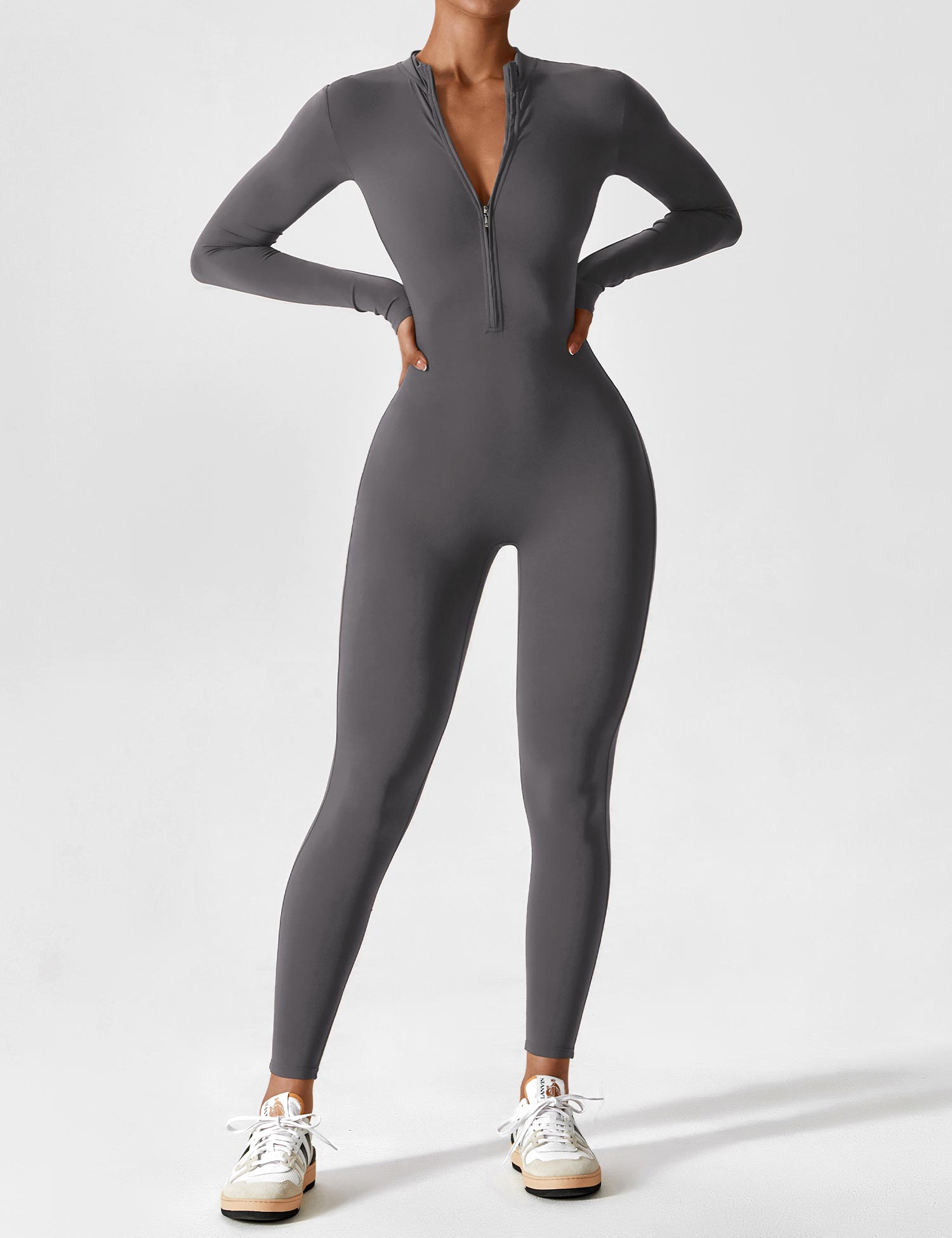 Jacobeli Long Sleeve/ Short Sleeve Zipper Jumpsuit