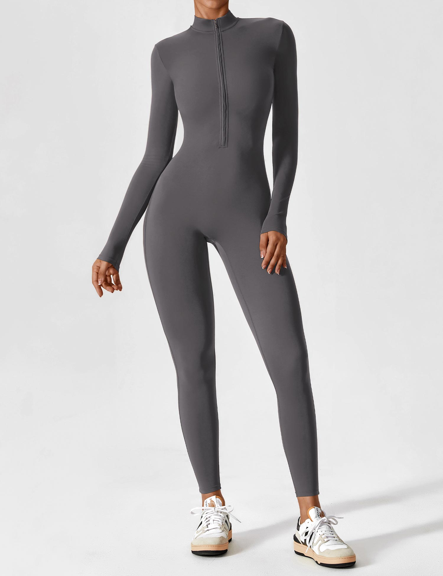 Jacobeli Long Sleeve/ Short Sleeve Zipper Jumpsuit