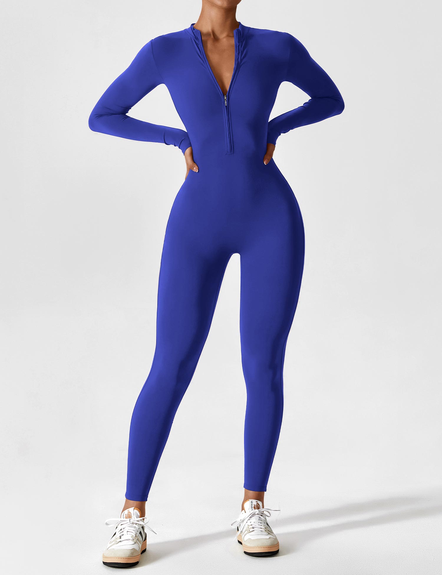 Jacobeli Long Sleeve/ Short Sleeve Zipper Jumpsuit