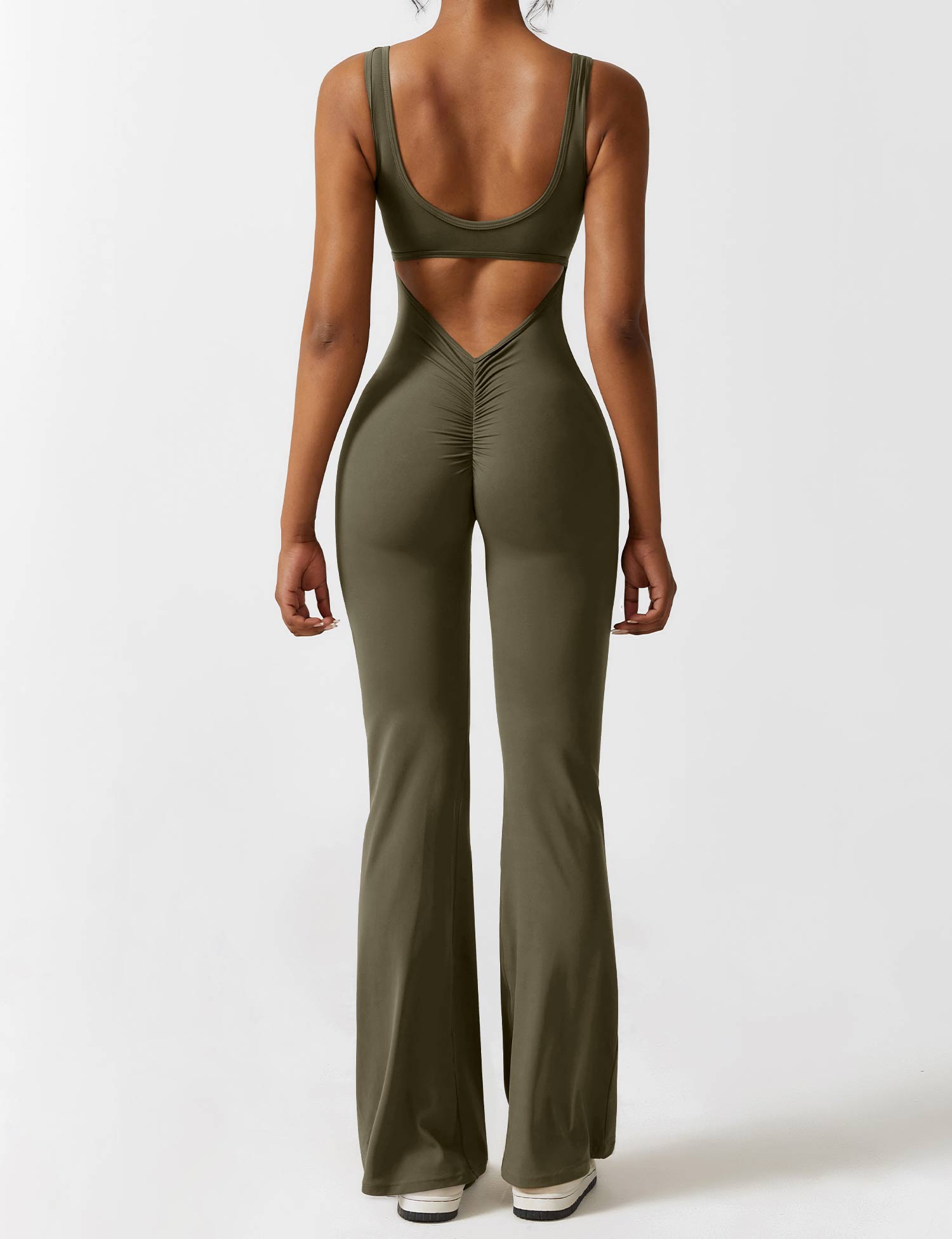 Jacobeli Milano - Yeoreo V-rug Flare Overall Jumpsuit