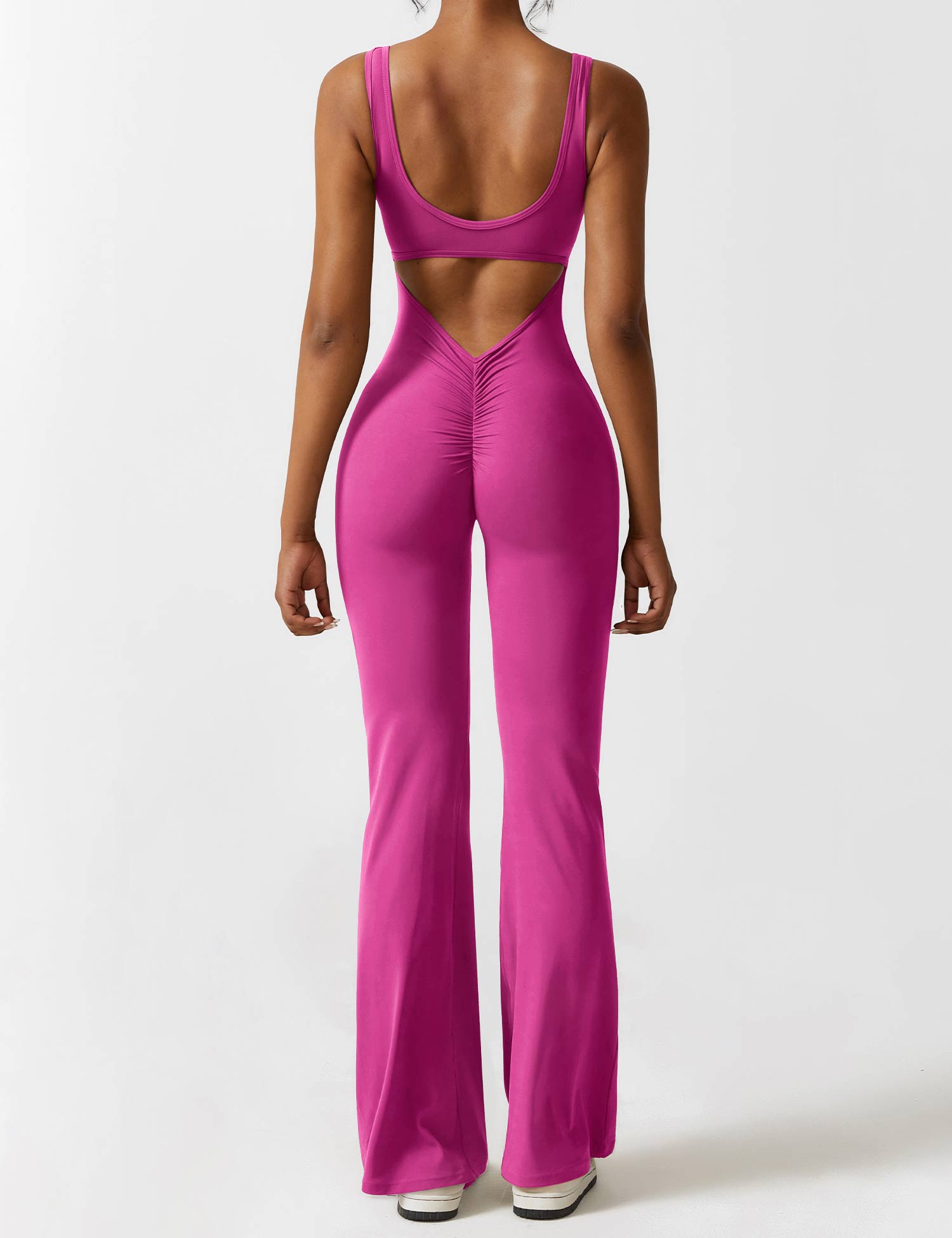 Jacobeli Milano - Yeoreo V-rug Flare Overall Jumpsuit