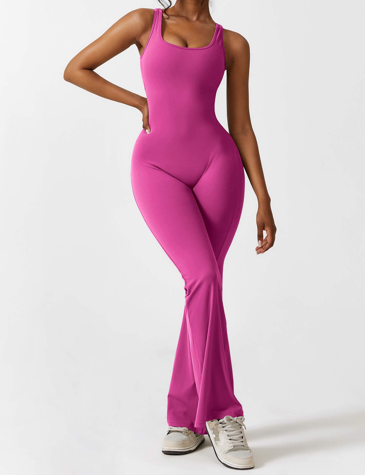Jacobeli Milano - Yeoreo V-rug Flare Overall Jumpsuit