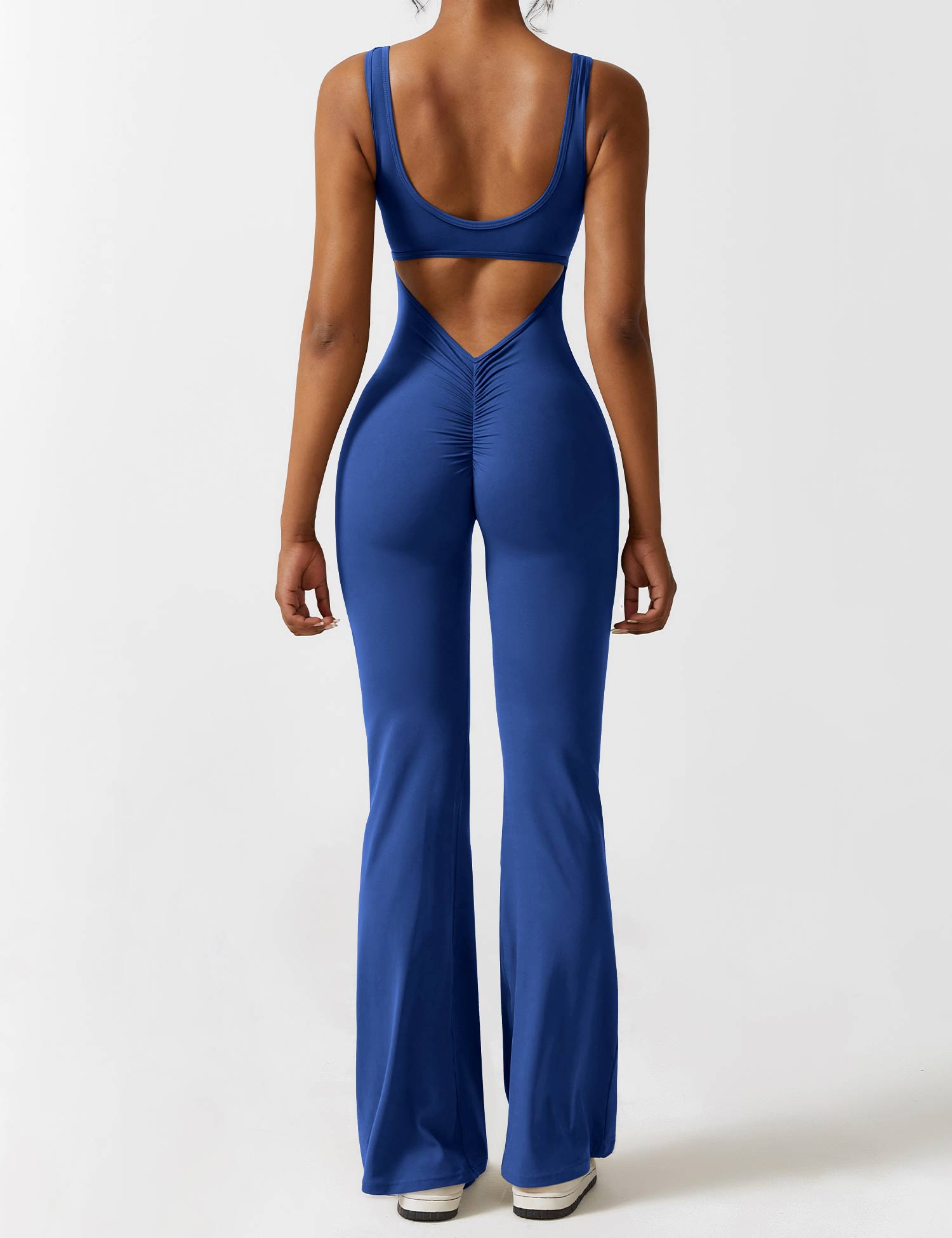 Jacobeli Milano - Yeoreo V-rug Flare Overall Jumpsuit