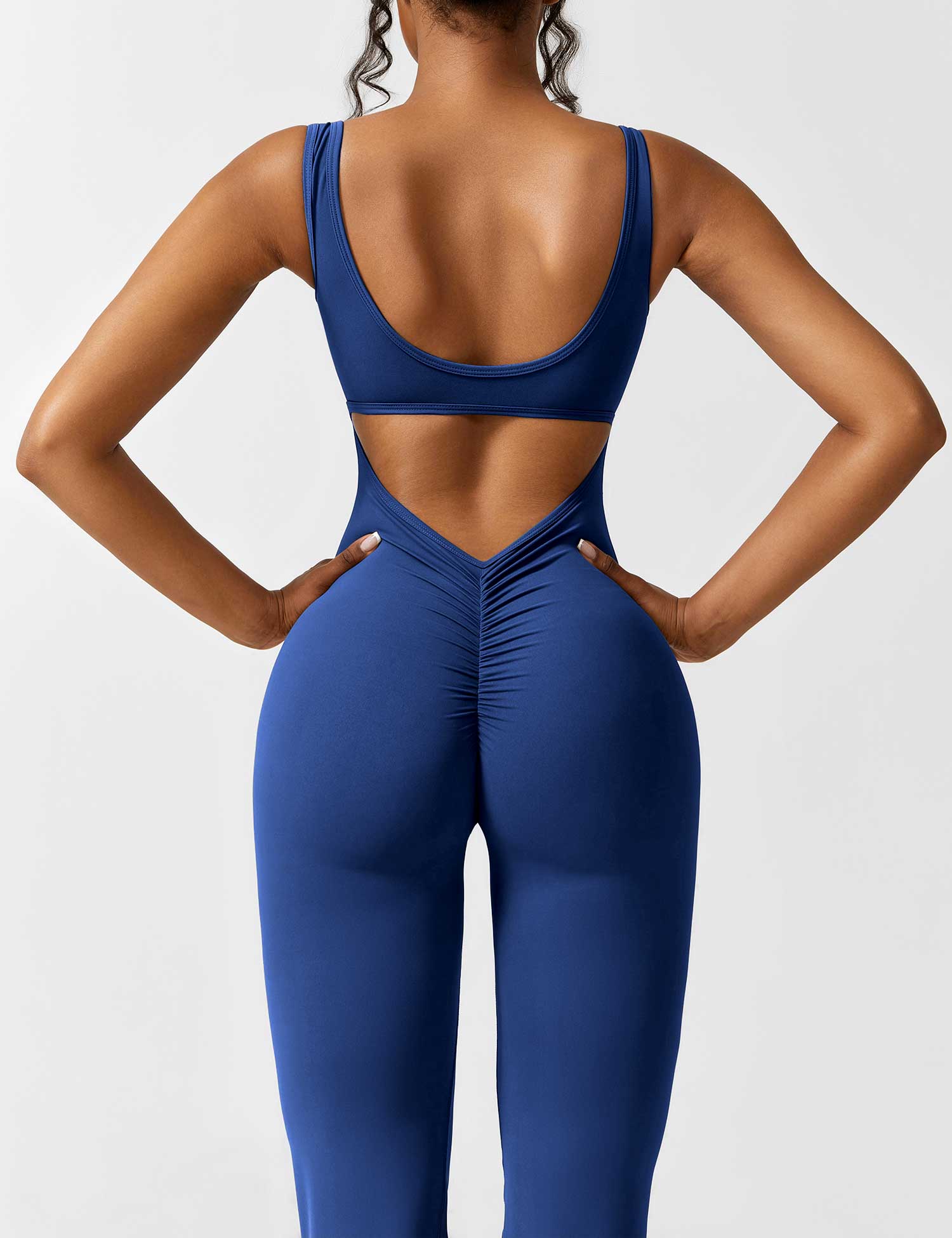 Jacobeli Milano - Yeoreo V-rug Flare Overall Jumpsuit