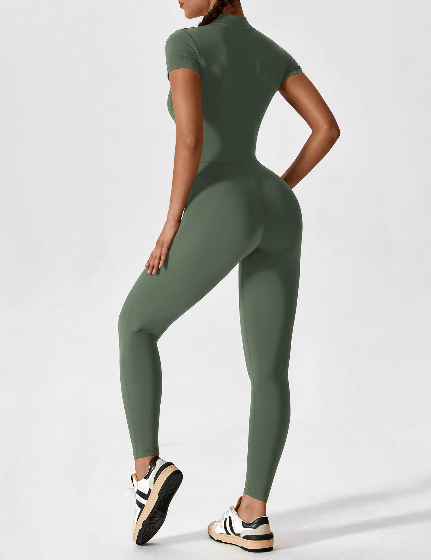 Jacobeli Long Sleeve/ Short Sleeve Zipper Jumpsuit