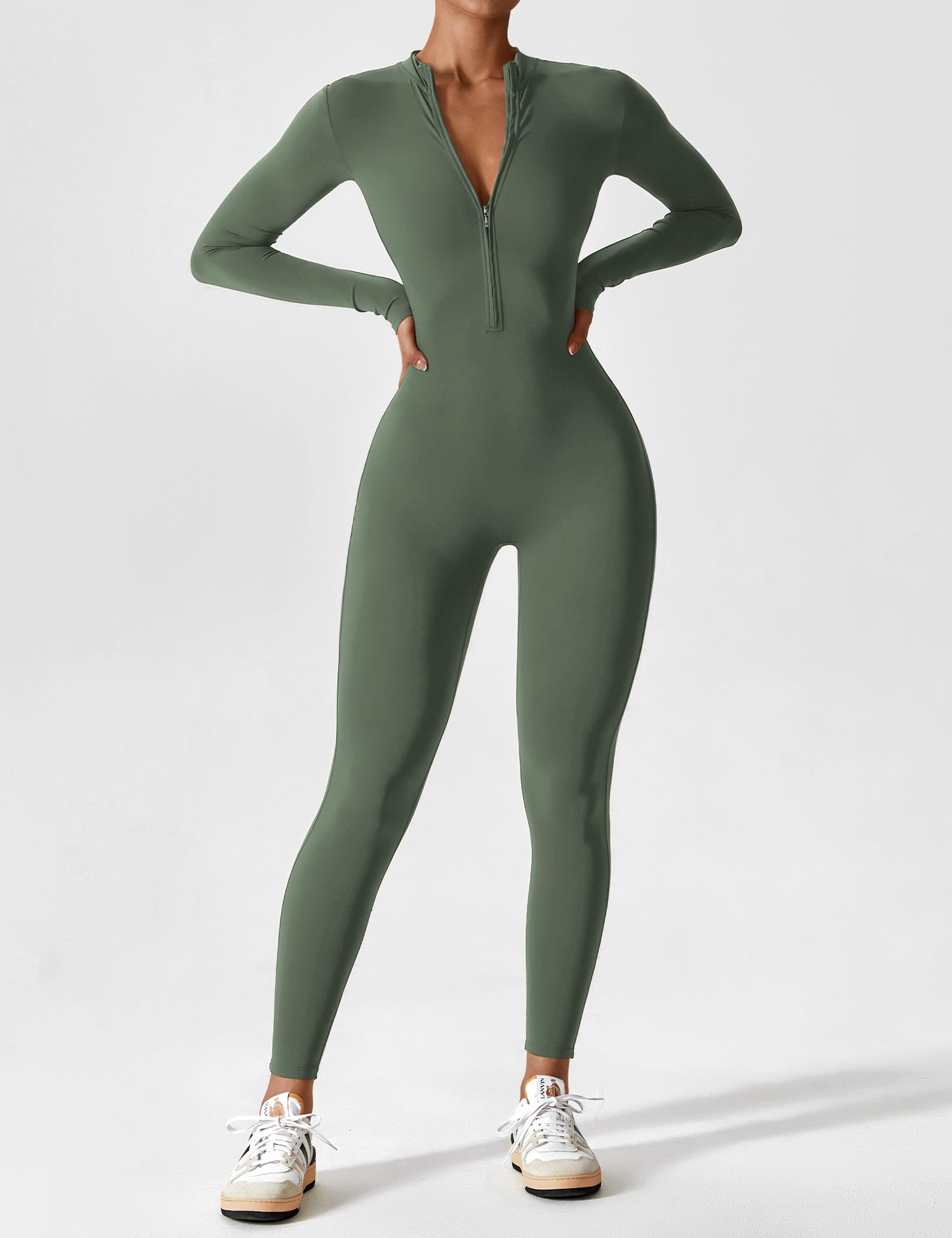 Jacobeli Long Sleeve/ Short Sleeve Zipper Jumpsuit
