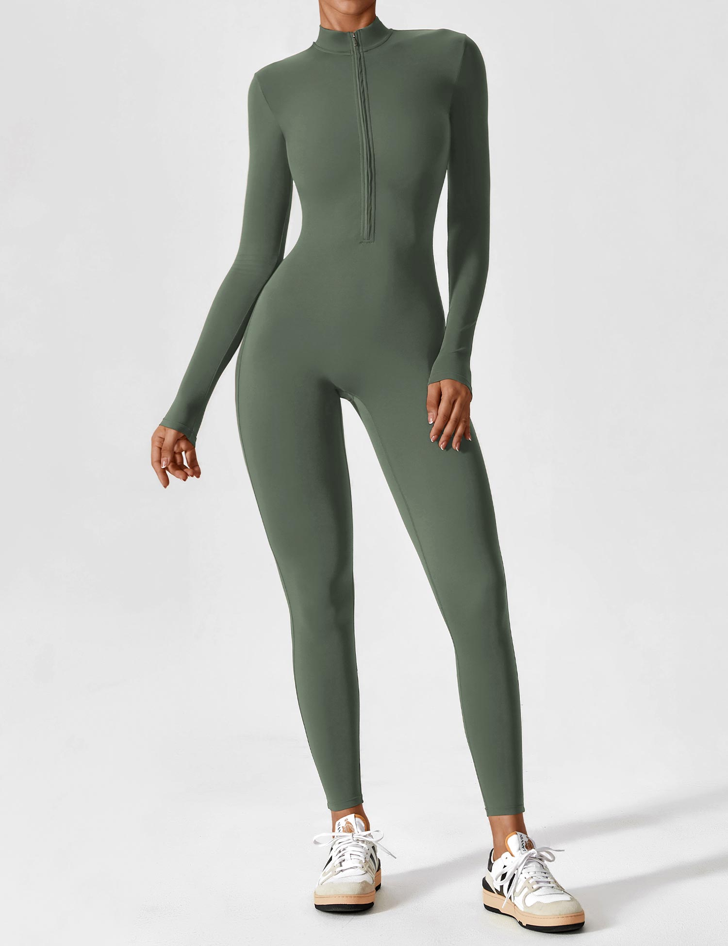 Jacobeli Long Sleeve/ Short Sleeve Zipper Jumpsuit