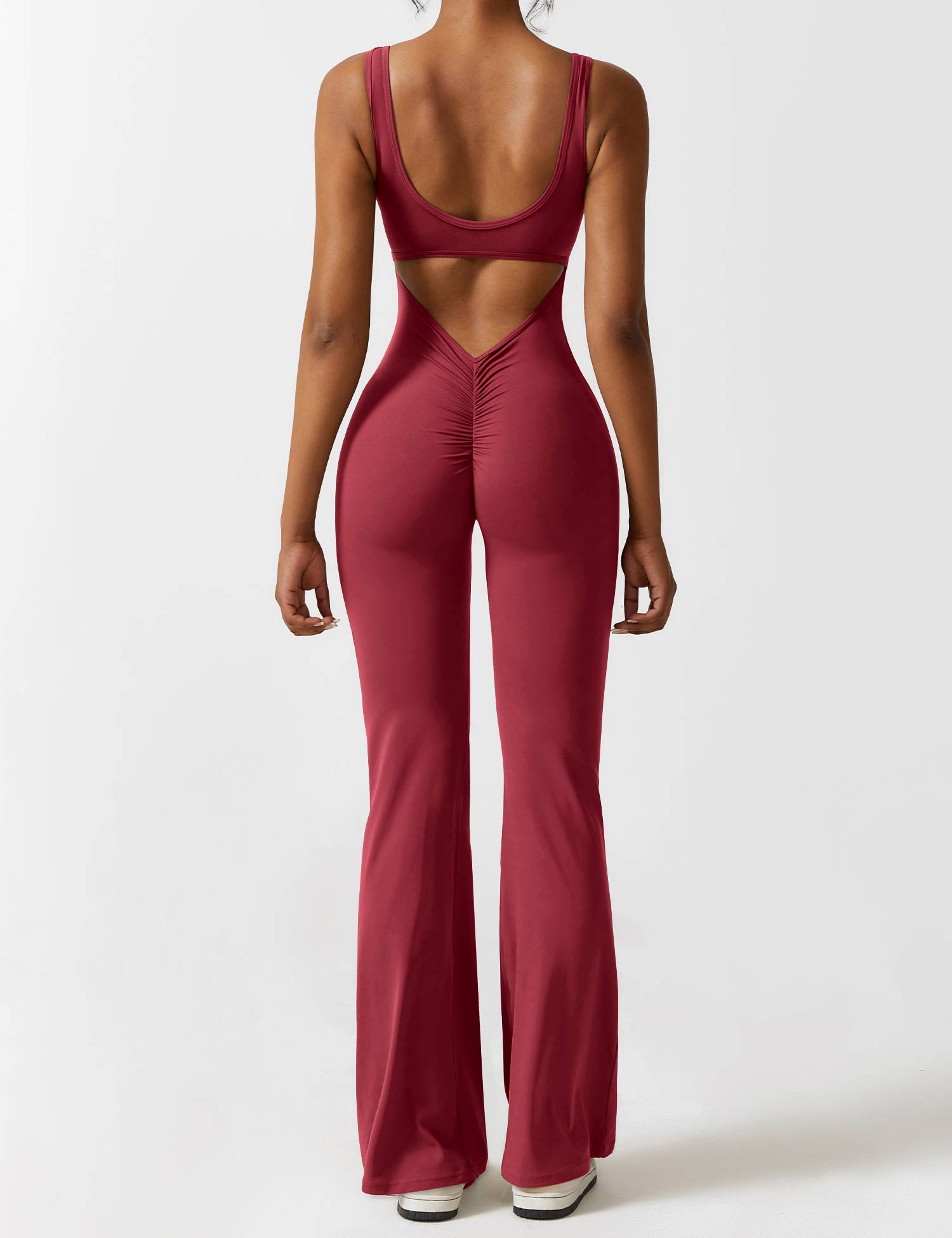 Jacobeli Milano - Yeoreo V-rug Flare Overall Jumpsuit