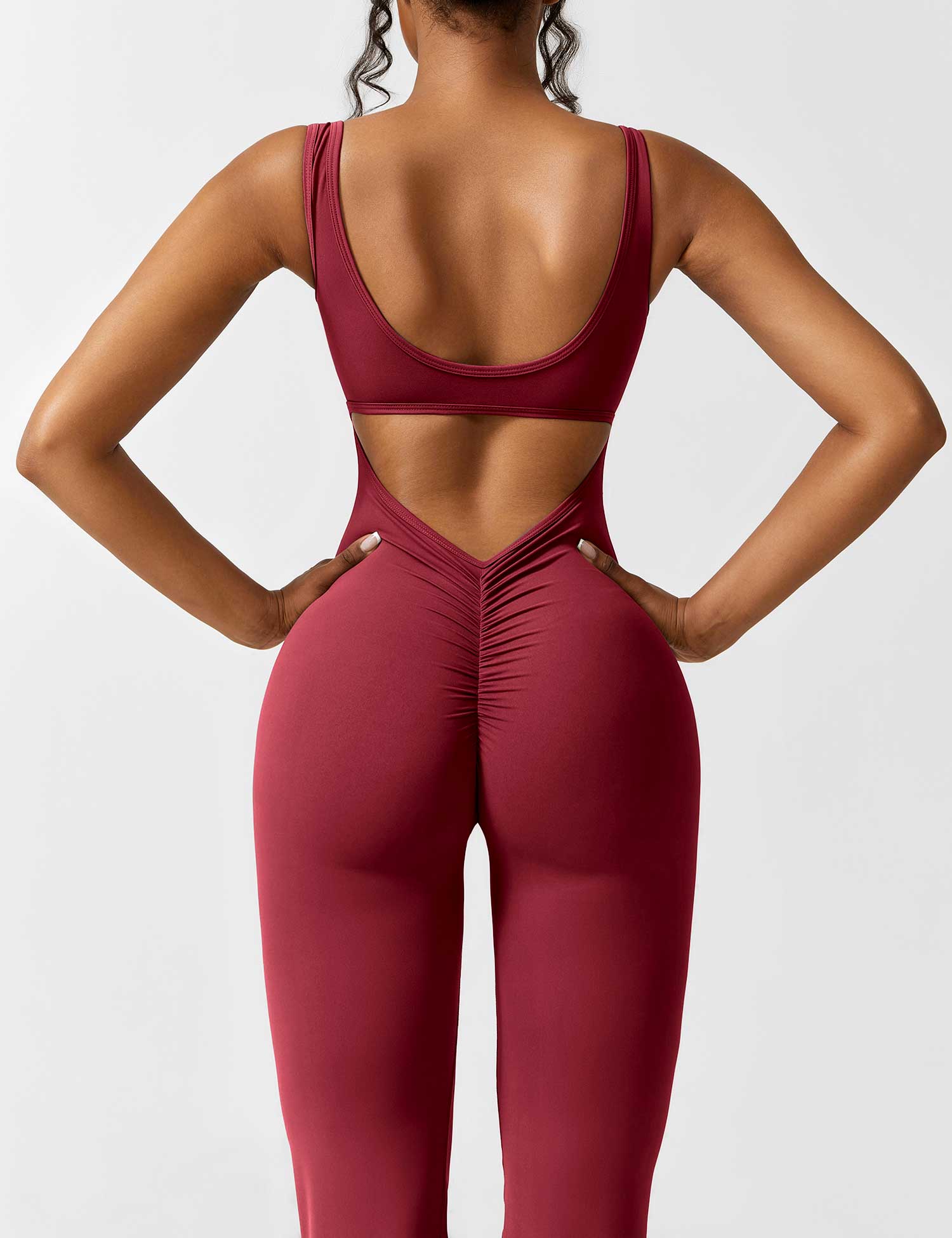 Jacobeli Milano - Yeoreo V-rug Flare Overall Jumpsuit