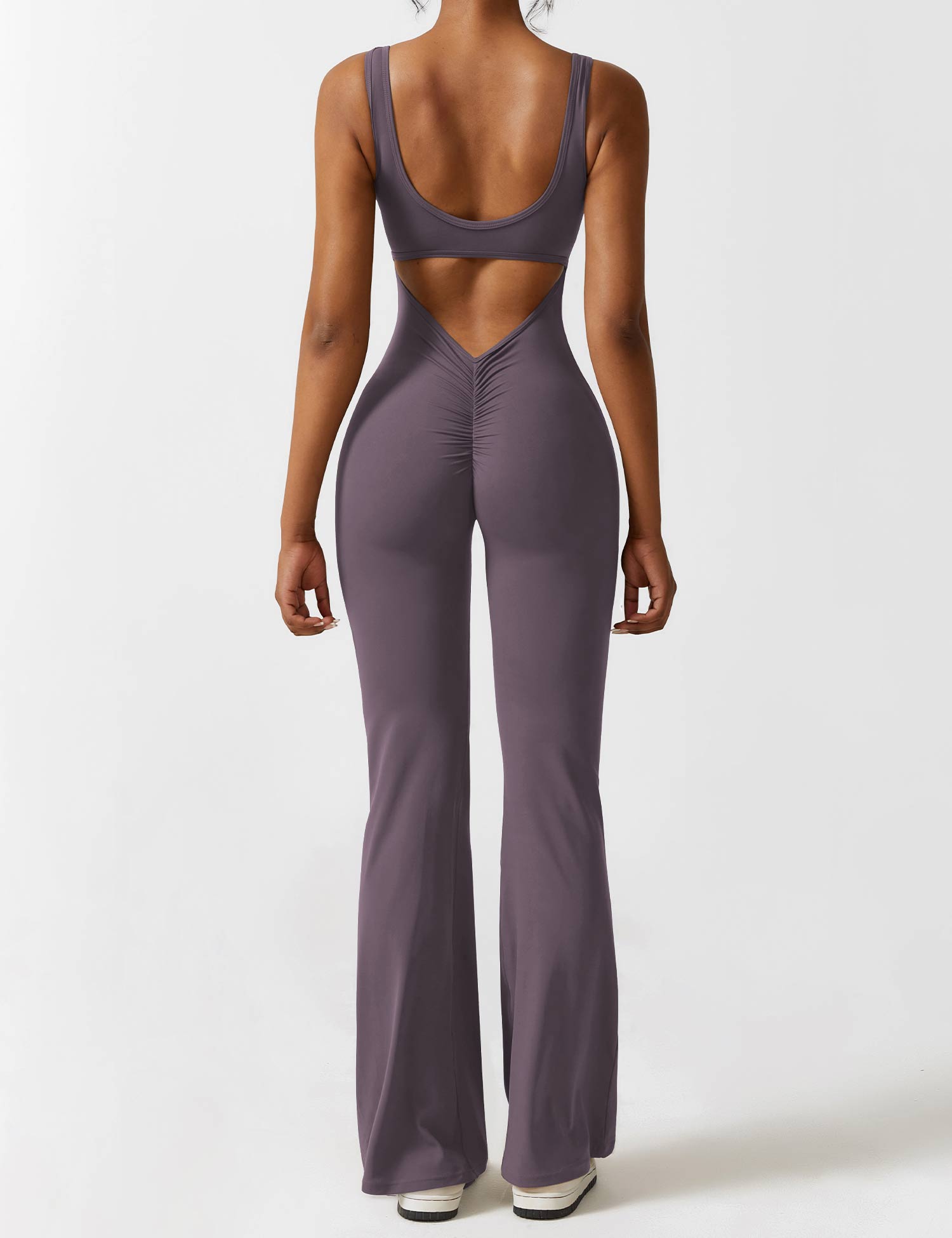 Jacobeli Milano - Yeoreo V-rug Flare Overall Jumpsuit